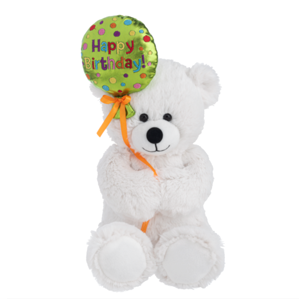 white happy birthday teddy bear with balloon in hand : send a PRAYER white happy birthday teddy bear with balloon in hand : send a PRAYER