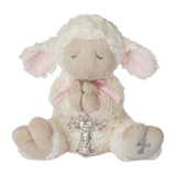 Novi serenity lamb stuffed animal with a pink ribbon and cross wrapped around her praying hands  ready to be sent as a care package. send a PRAYER : sendaprayernow.com Novi serenity lamb stuffed animal with a pink ribbon and cross wrapped around her praying hands  ready to be sent as a care package. send a PRAYER : sendaprayernow.com