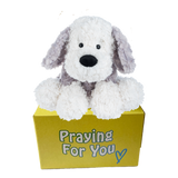 Rumi send a PRAYER stuffed animal sitting on a yellow box Rumi send a PRAYER stuffed animal sitting on a yellow box