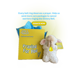 White plush lamb encouraging prayers and donations for cancer survivors. sendaprayer Victory Bell moments. White plush lamb encouraging prayers and donations for cancer survivors. sendaprayer Victory Bell moments.
