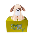 send a prayer chat back pup talking dog on a yellow box